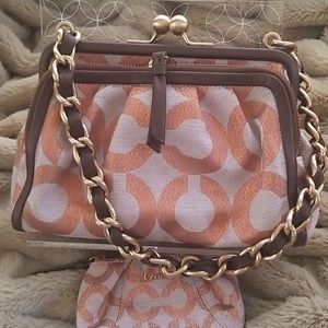 Coach Parker Metallic Kisslock Shoulder Bag